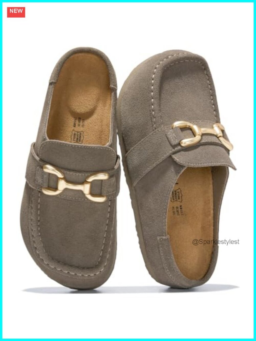 Genuine Leather Mocc Women Slip-On Mules Loafers